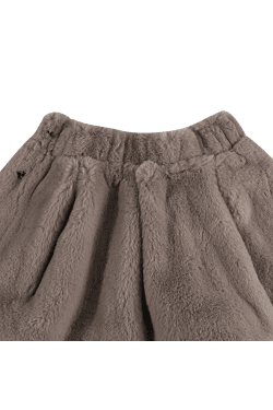 Isabelle Skirt Dark Taupe Teddy van Donsje Amsterdam | Kids Conceptstore Le Fanfare