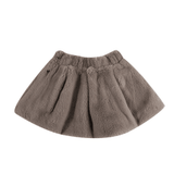 Isabelle Skirt Dark Taupe Teddy van Donsje Amsterdam | Kids Conceptstore Le Fanfare