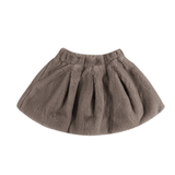 Isabelle Skirt Dark Taupe Teddy van Donsje Amsterdam | Kids Conceptstore Le Fanfare