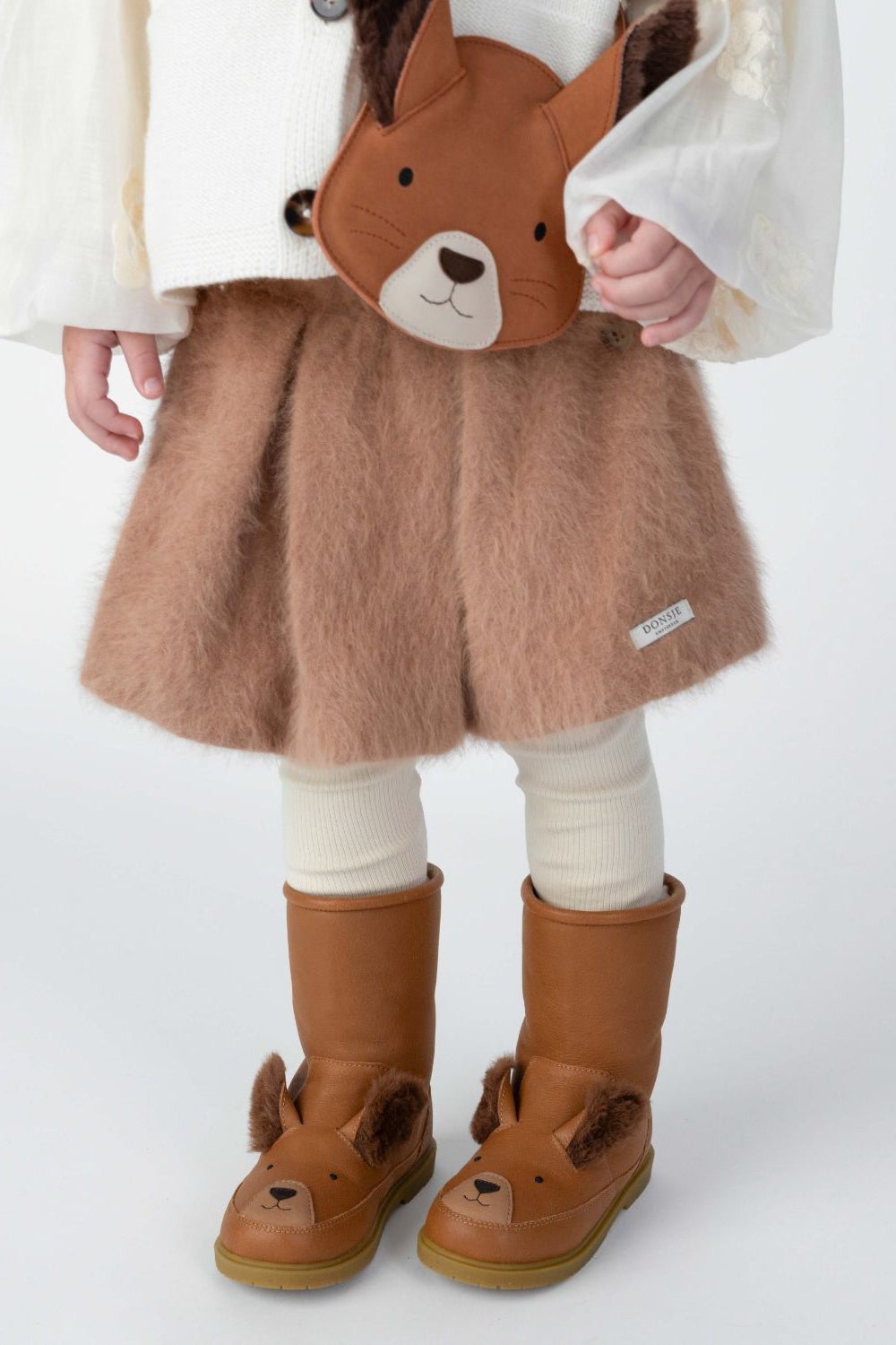 Isabelle Skirt - Hazelnut van Donsje Amsterdam | Kids Conceptstore Le Fanfare