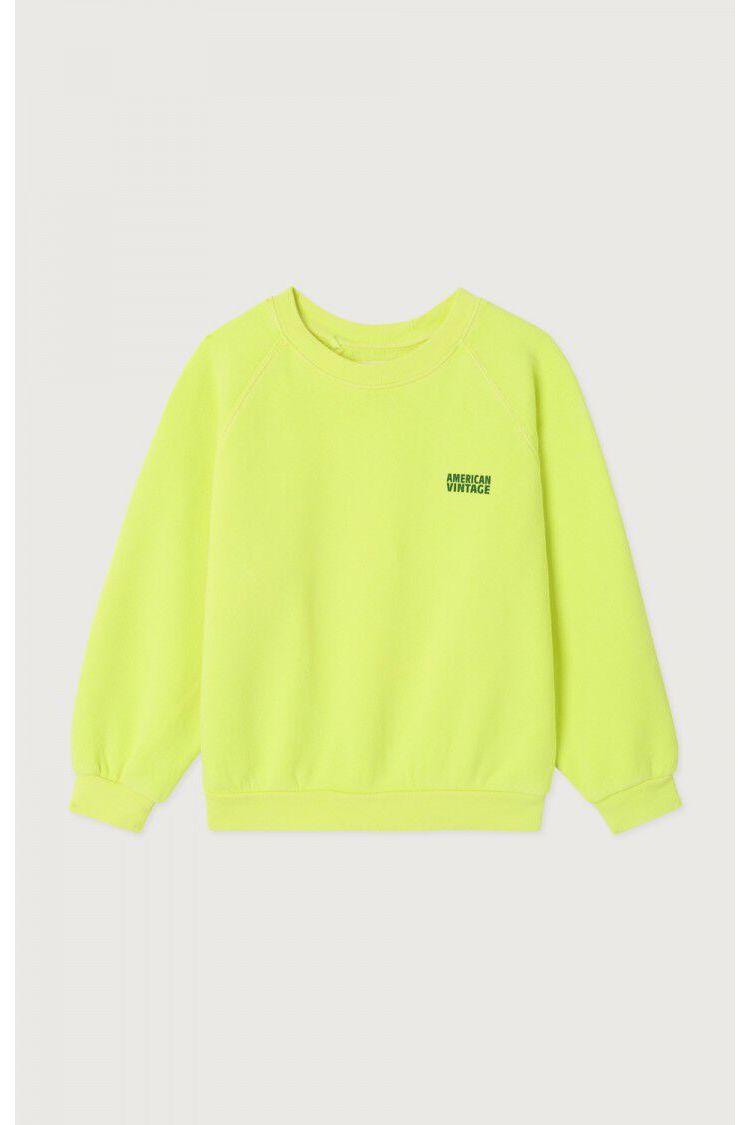 Izubird sweatshirt - Citron fluo van American Vintage | Kids Conceptstore Le Fanfare