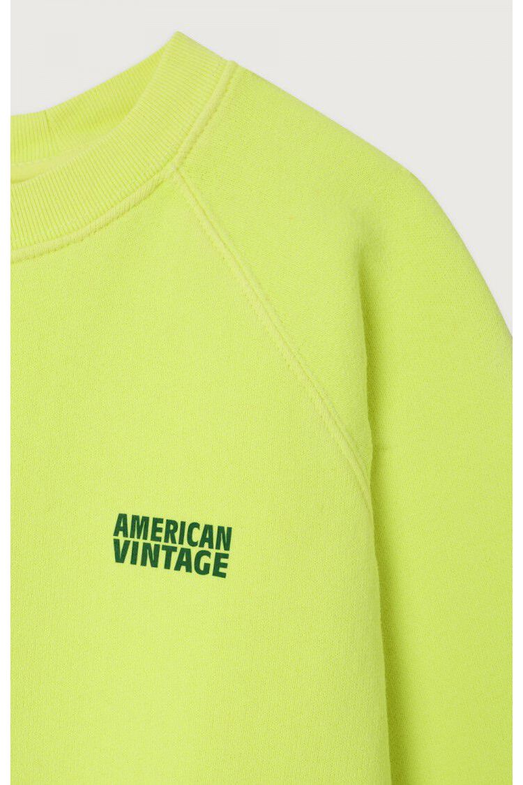 Izubird sweatshirt - Citron fluo van American Vintage | Kids Conceptstore Le Fanfare