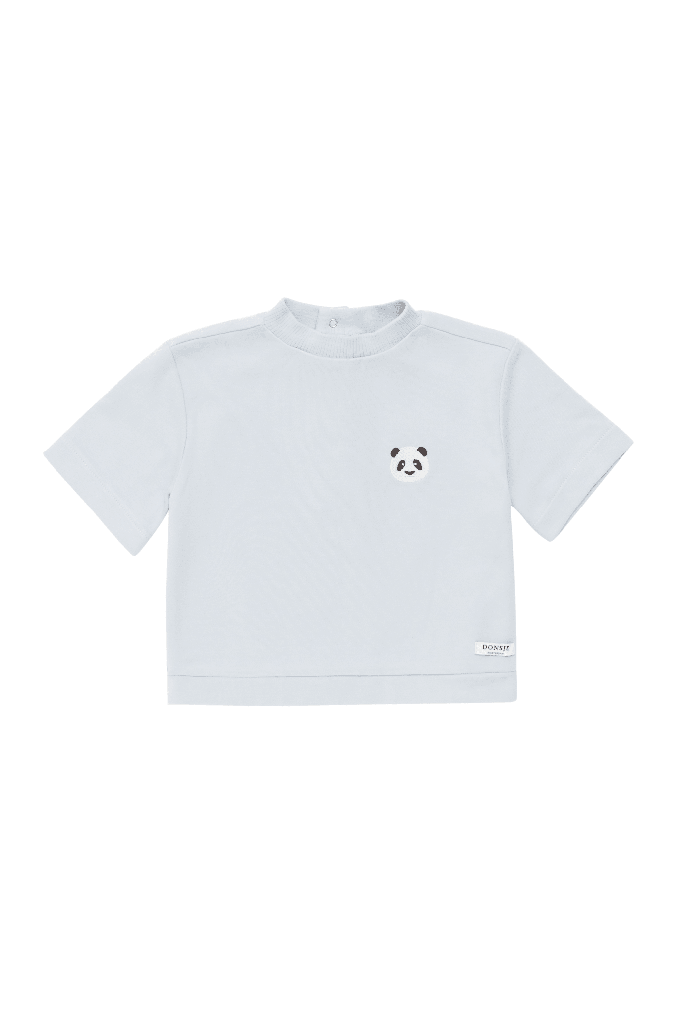 Jarne T-shirt - Panda - Ice Blue van Donsje Amsterdam | Kids Conceptstore Le Fanfare