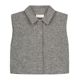 Jet Wool Gilet Black/White van Charlie Petite | Kids Conceptstore Le Fanfare