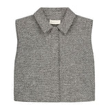 Jet Wool Gilet Black/White