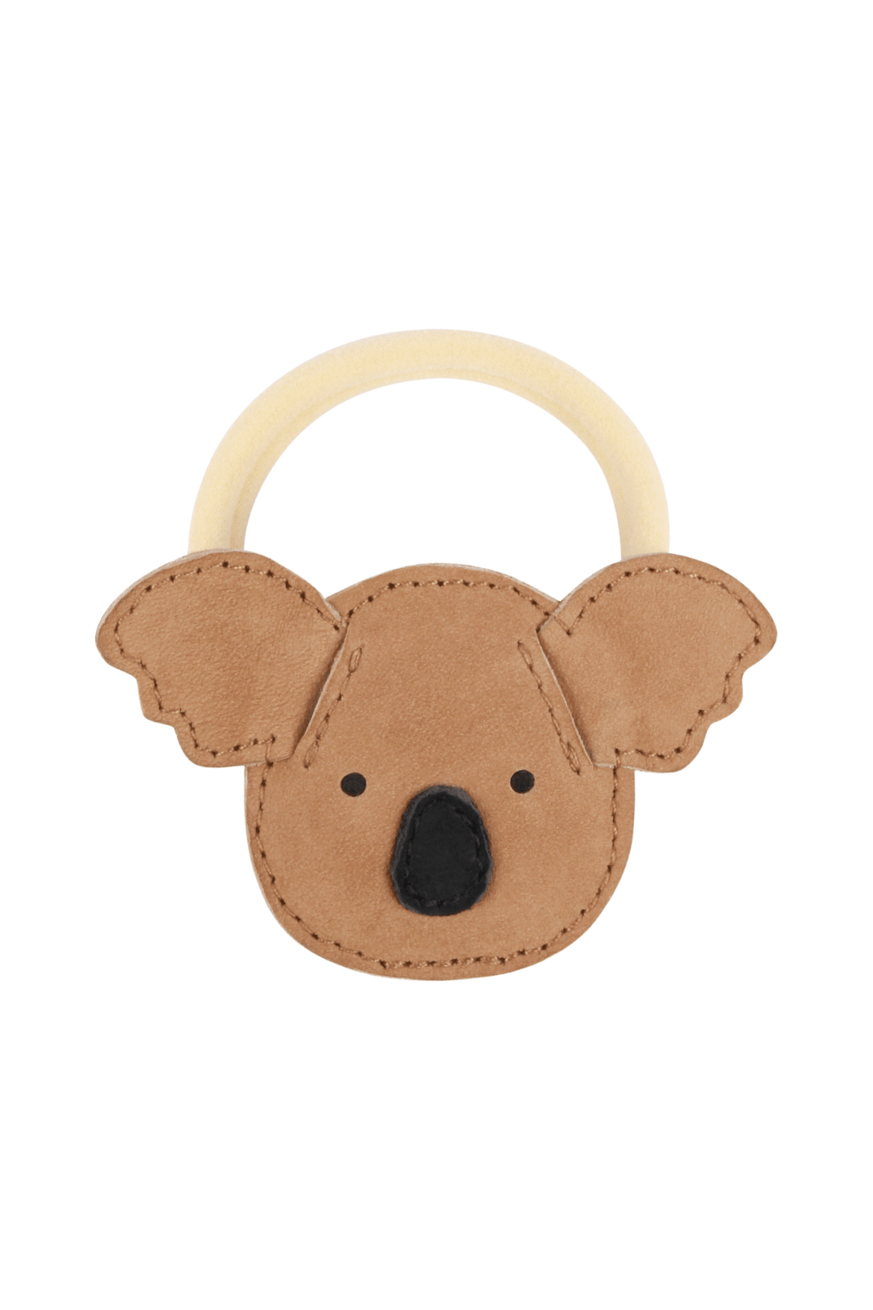Josy Classic Hair Tie - Koala - Truffle Nubuck van Donsje Amsterdam | Kids Conceptstore Le Fanfare