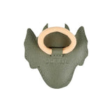 Josy Exclusive Hair Tie - Draak - Green Bay Leather van Donsje Amsterdam | Kids Conceptstore Le Fanfare