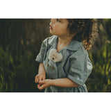 Josy Exclusive Hair Tie - Golden Retriever - Ivory Classic Leather van Donsje Amsterdam | Kids Conceptstore Le Fanfare