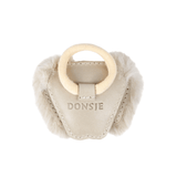 Josy Exclusive Hair Tie - Golden Retriever - Ivory Classic Leather van Donsje Amsterdam | Kids Conceptstore Le Fanfare