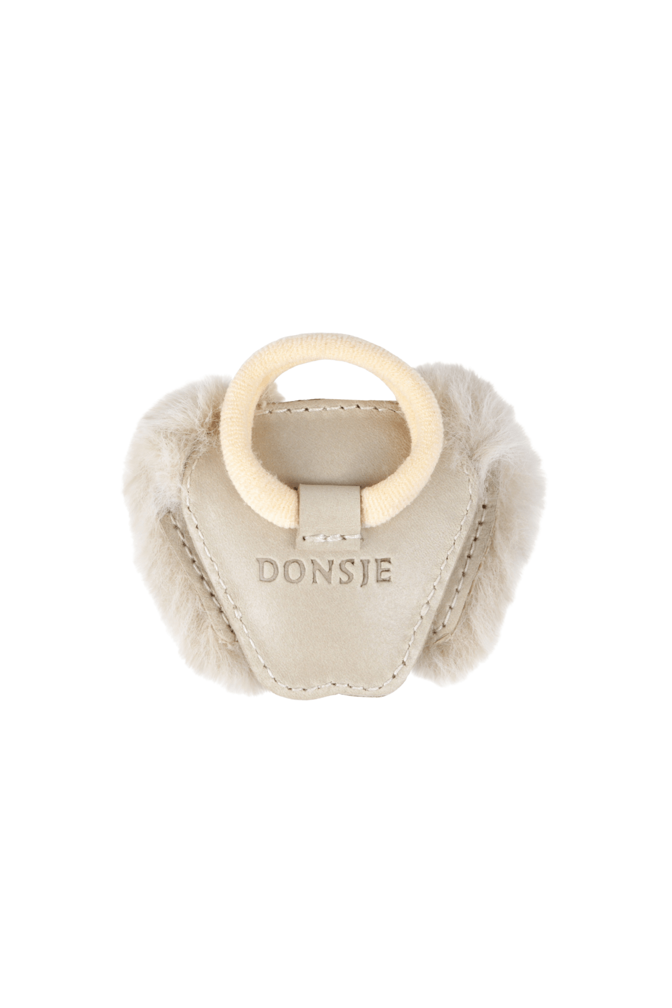 Josy Exclusive Hair Tie - Golden Retriever - Ivory Classic Leather van Donsje Amsterdam | Kids Conceptstore Le Fanfare