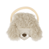 Josy Exclusive Hair Tie - Poodle - Off White Metallic Leather van Donsje Amsterdam | Kids Conceptstore Le Fanfare