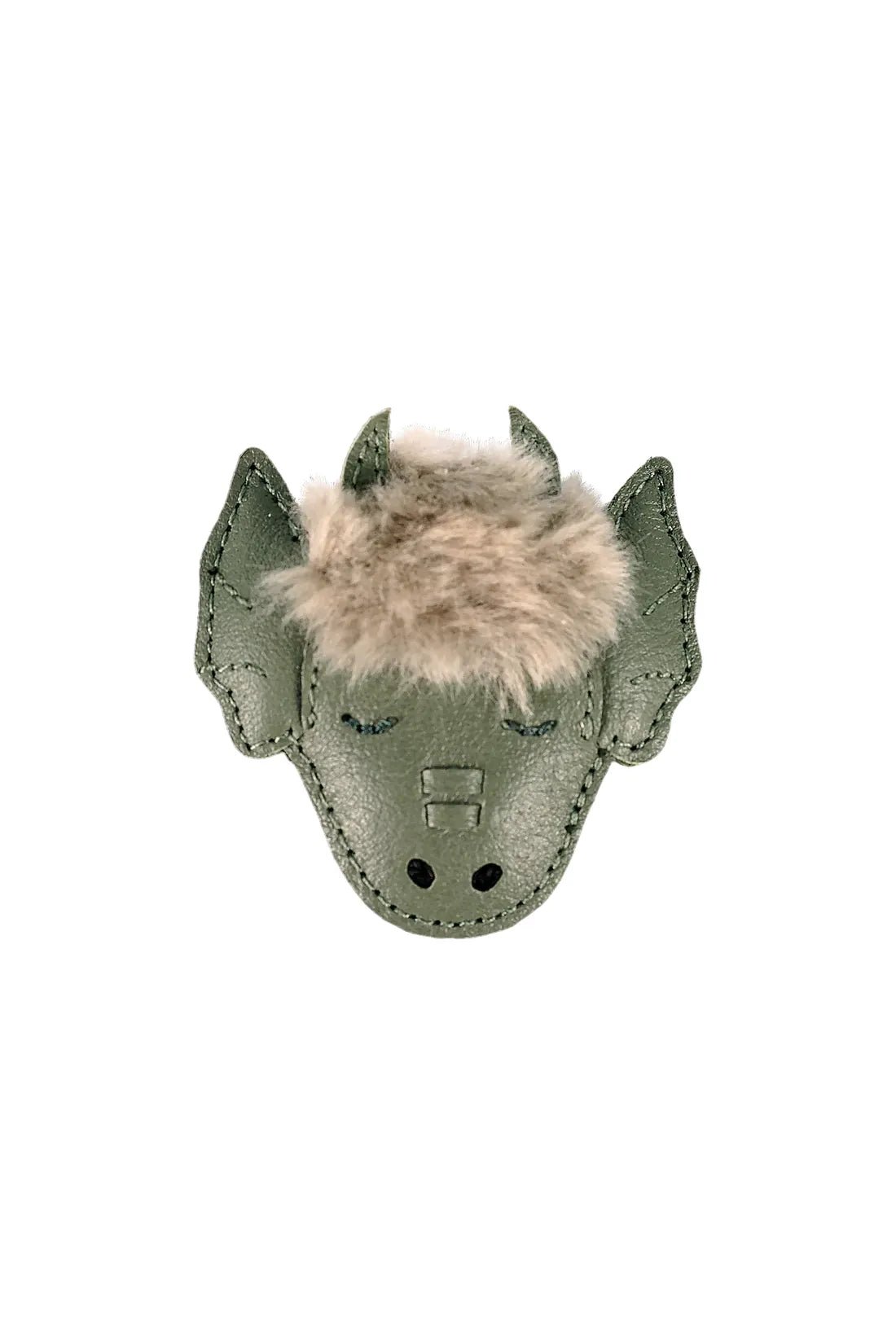Josy Exclusive Hairclip Draak Green Bay Leather van Donsje Amsterdam | Kids Conceptstore Le Fanfare