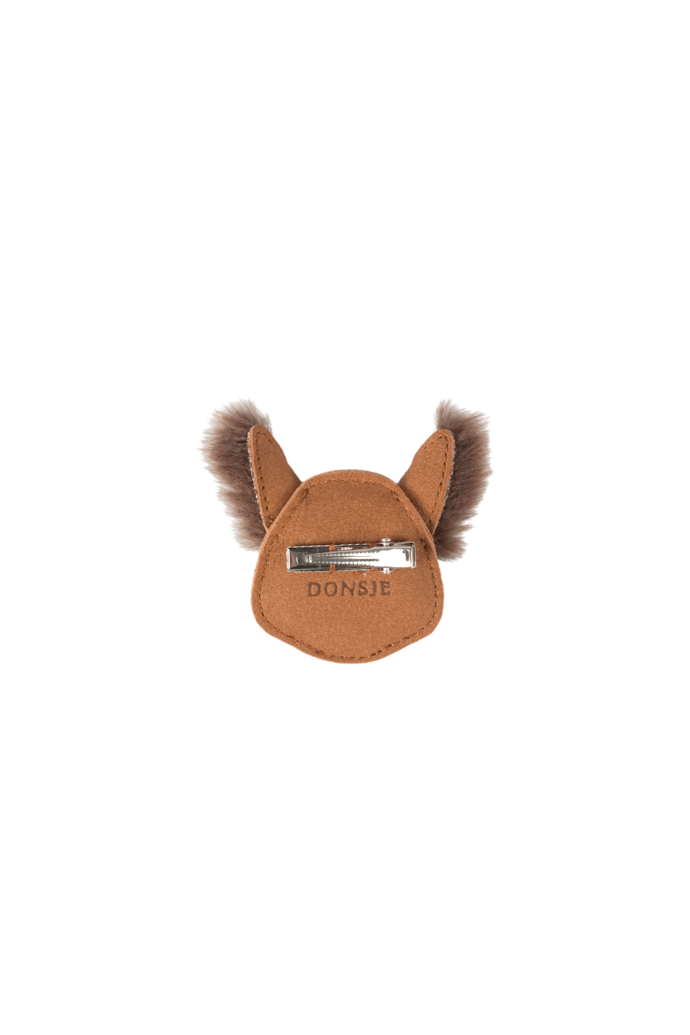 Josy Exclusive Hairclip | Fluffy Squirrel - Walnut Nubuck van Donsje Amsterdam | Kids Conceptstore Le Fanfare