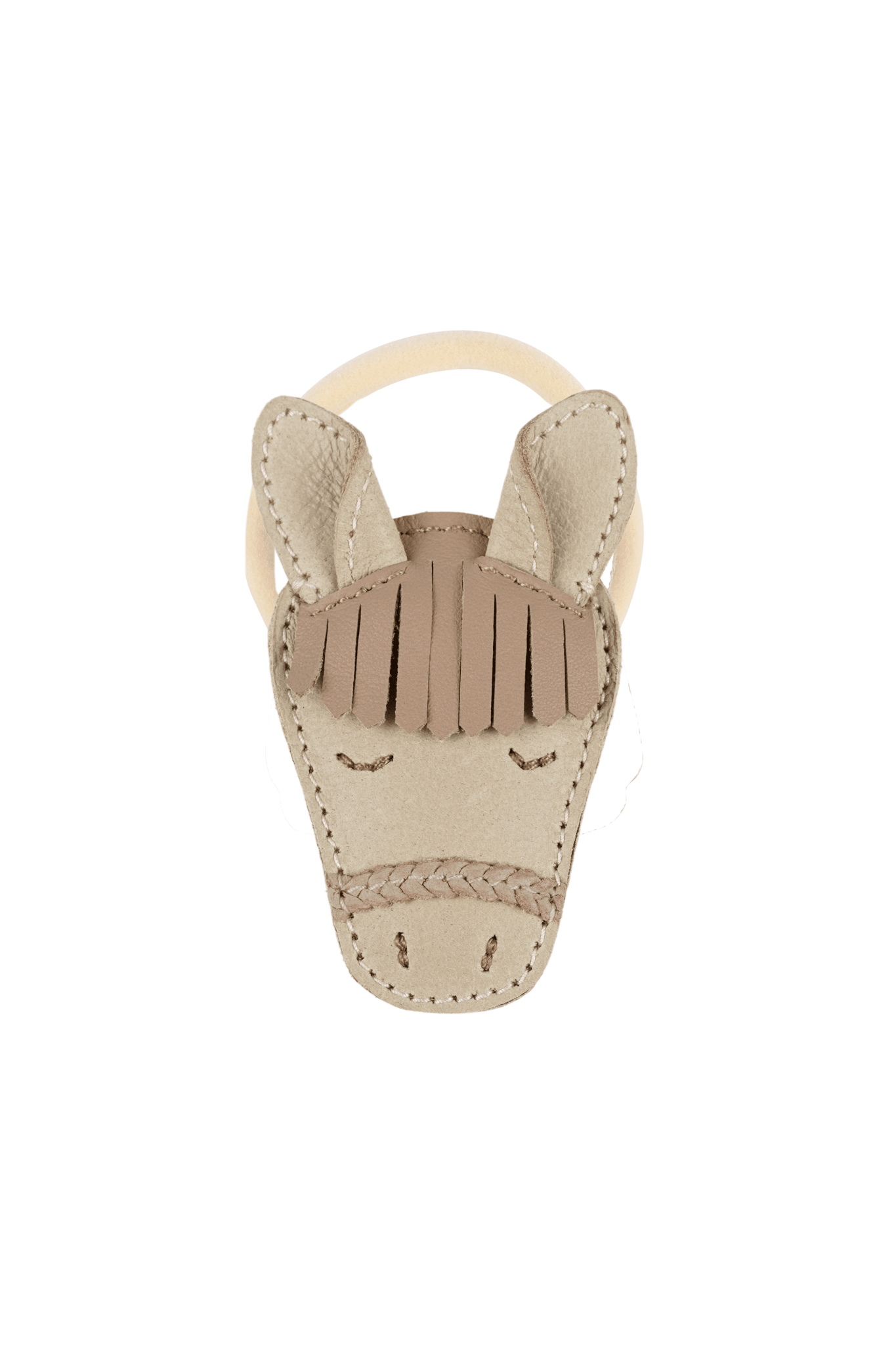 Josy Special Hair Tie - Horse - Ivory Classic Leather van Donsje Amsterdam | Kids Conceptstore Le Fanfare