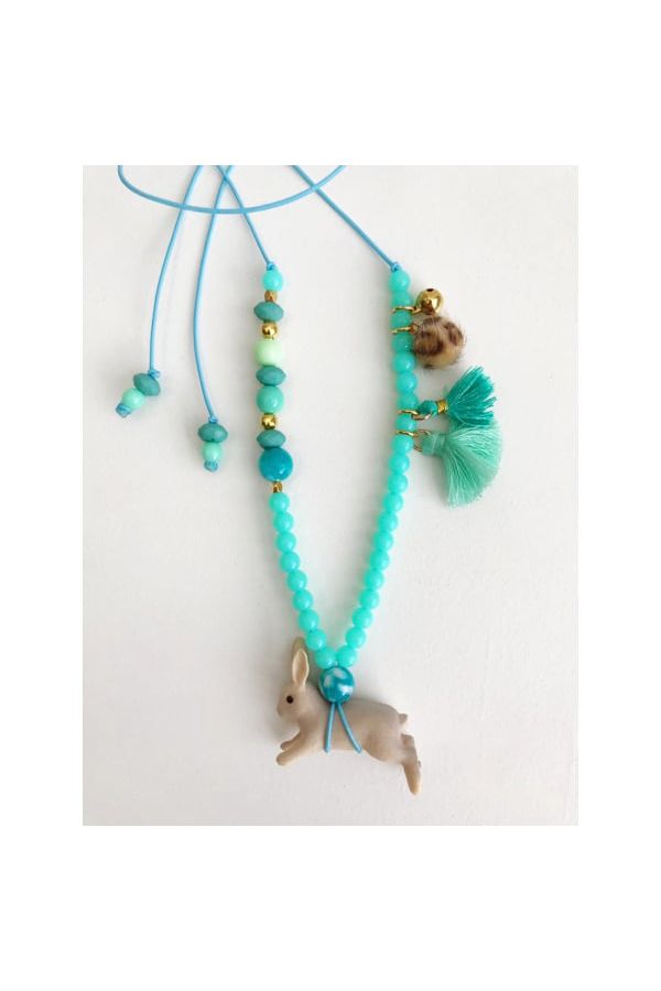 Kaatje Konijn (Turquoise) Ketting van ByMelo | Kids Conceptstore Le Fanfare