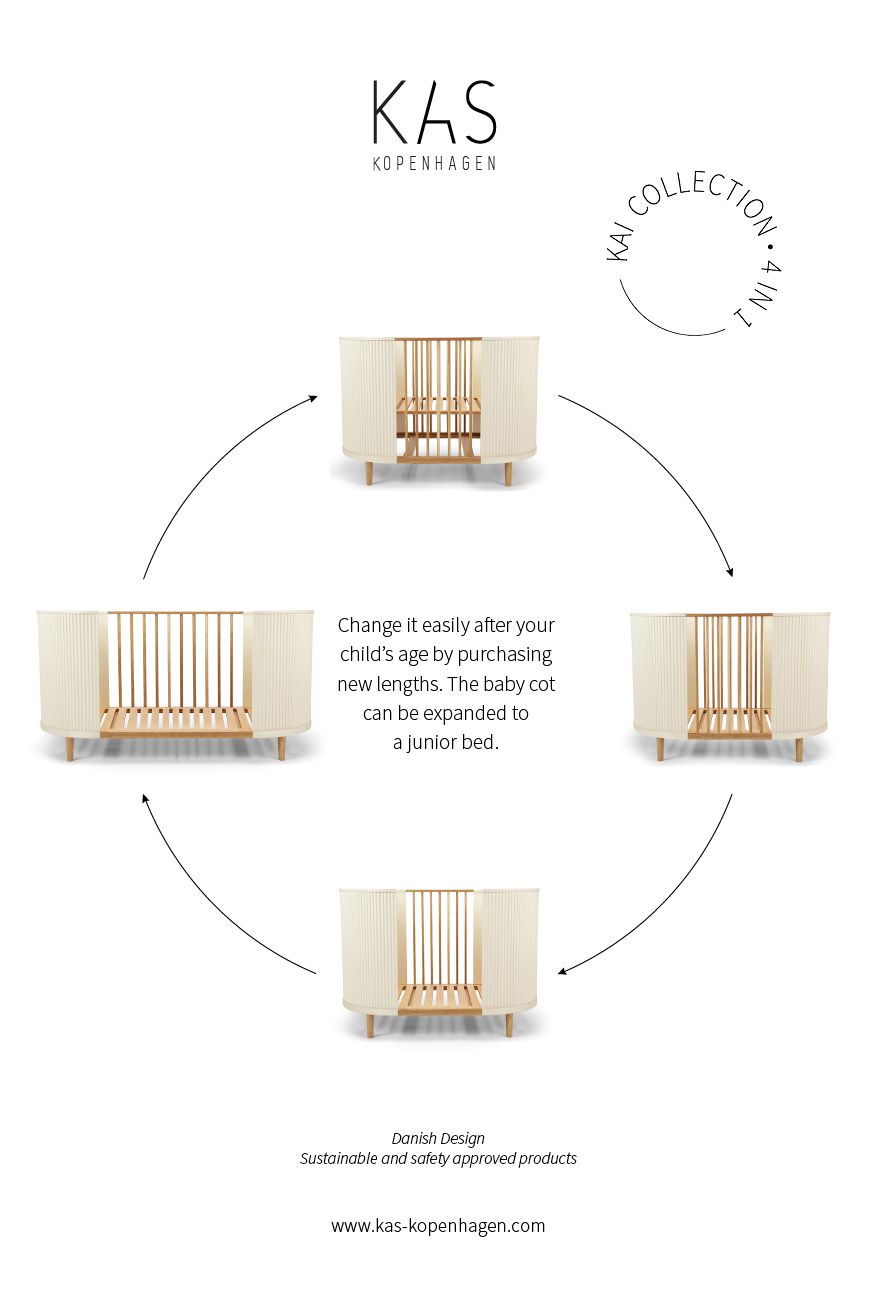 Kai baby cot - White oak van KAS Kopenhagen | Kids Conceptstore Le Fanfare