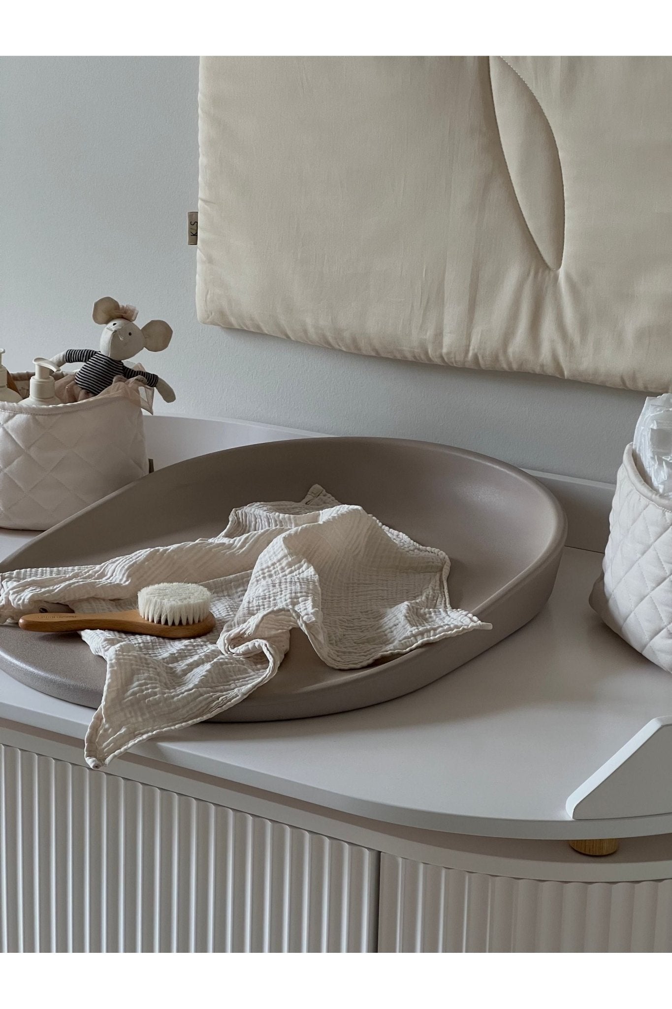 Kai changing mat - brown pebble van KAS Kopenhagen | Kids Conceptstore Le Fanfare