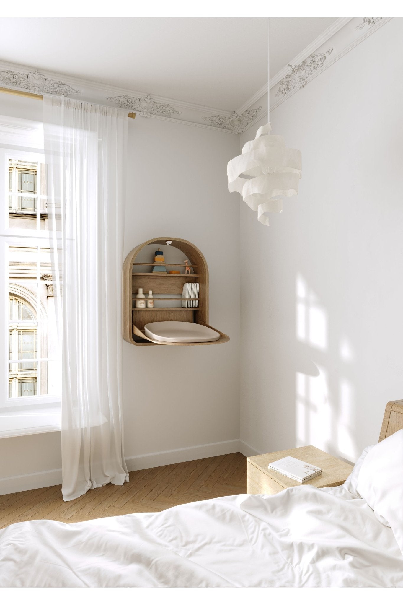 Kai wall changing table - Nautral oil van KAS Kopenhagen | Kids Conceptstore Le Fanfare