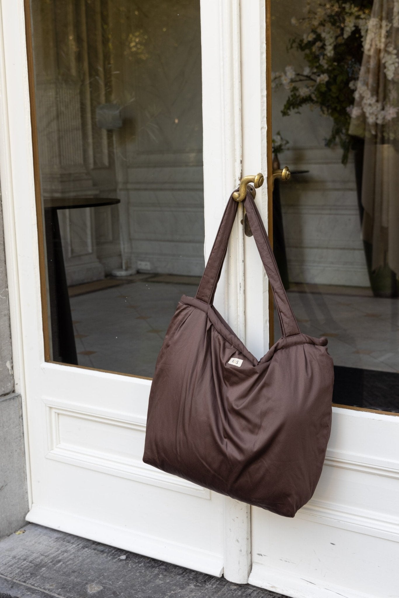 KAS Multi purpose tote with fold - brown van KAS Kopenhagen | Kids Conceptstore Le Fanfare