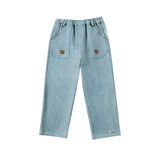 Kassim Denim Trousers - Bear - Ice Blue van Donsje Amsterdam | Kids Conceptstore Le Fanfare