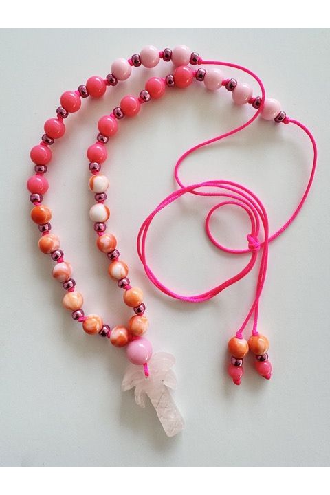Ketting Palmboom Roze van ByMelo | Kids Conceptstore Le Fanfare