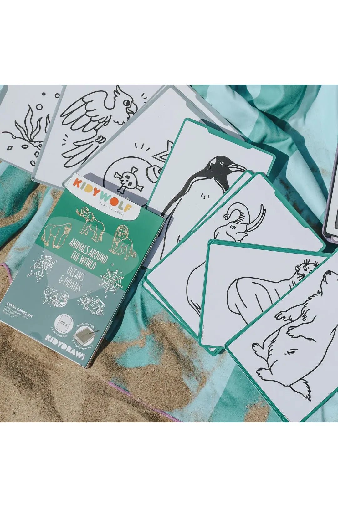 KidyDraw Mini - refill - Animals world | Oceans & pirates van Kidywolf | Kids Conceptstore Le Fanfare