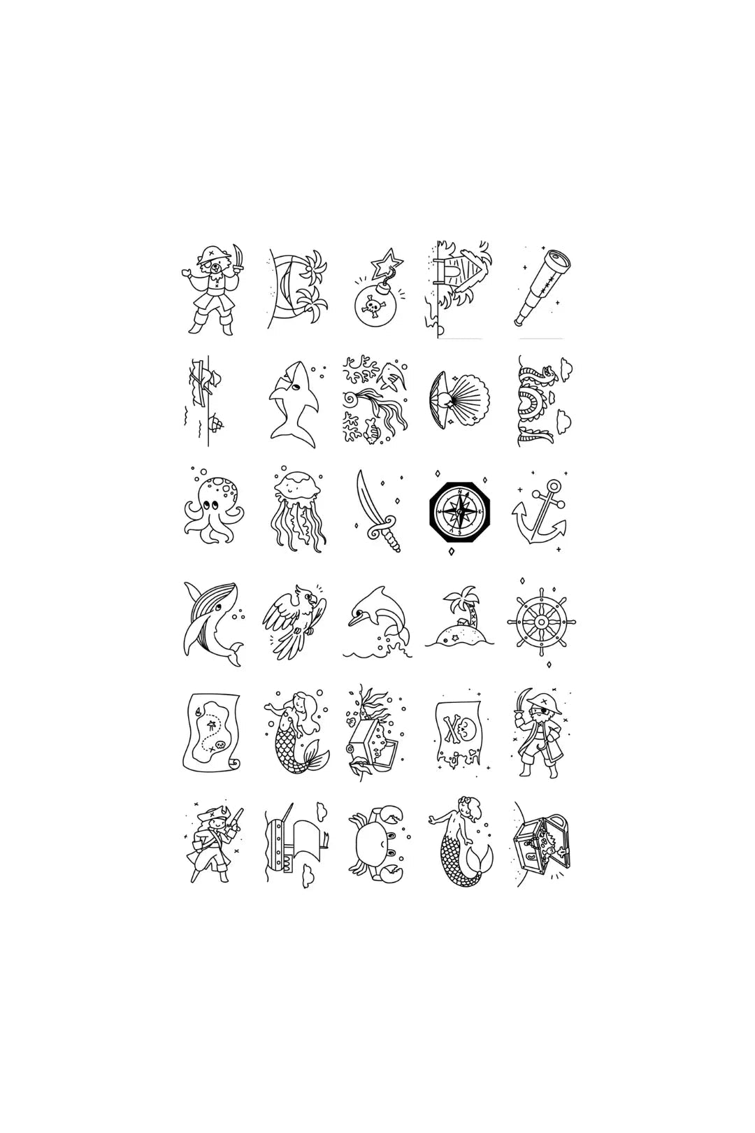 KidyDraw Mini - refill - Animals world | Oceans & pirates van Kidywolf | Kids Conceptstore Le Fanfare