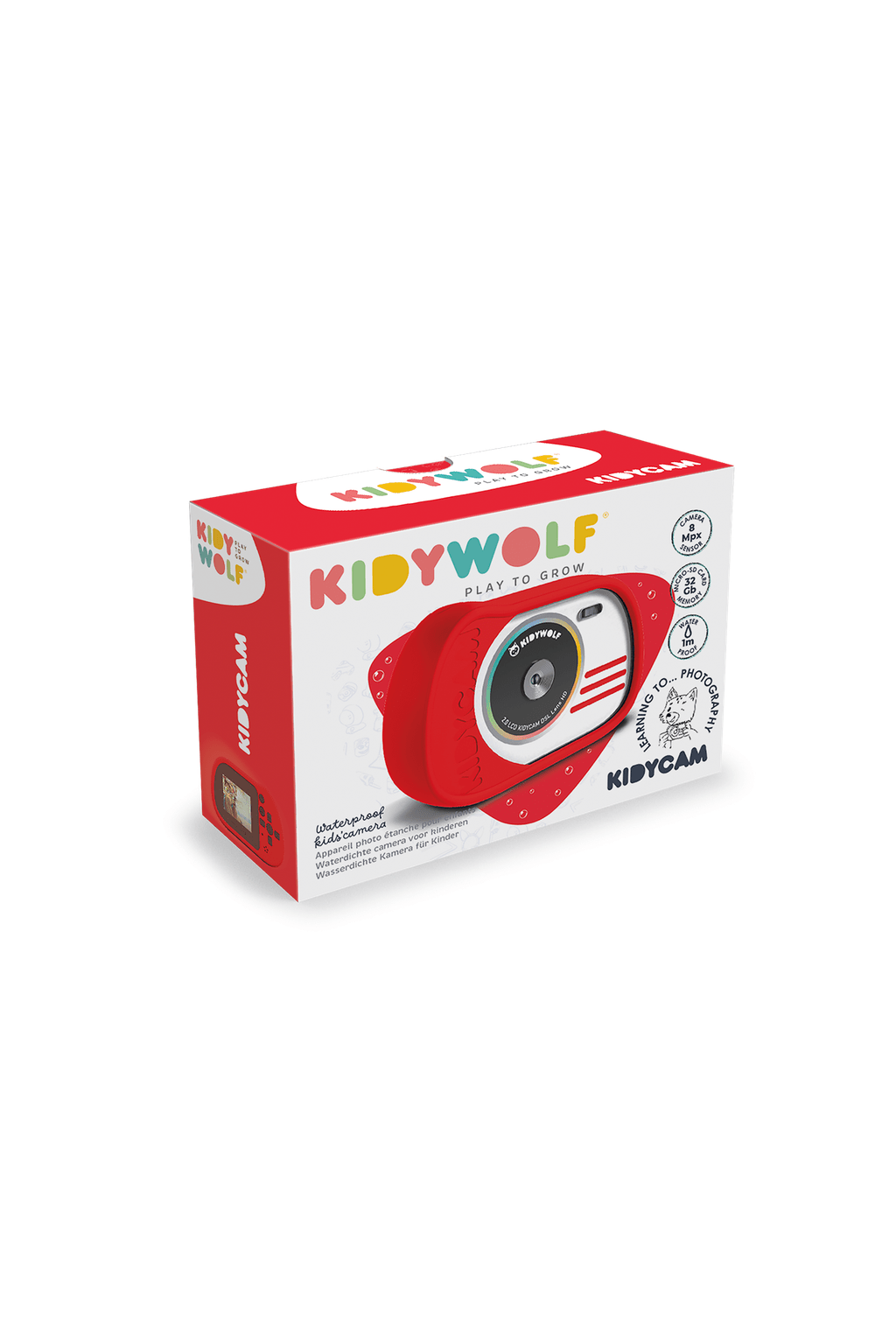 Kidywolf Kidycam Best Waterproof Camera - red van Kidywolf | Kids Conceptstore Le Fanfare