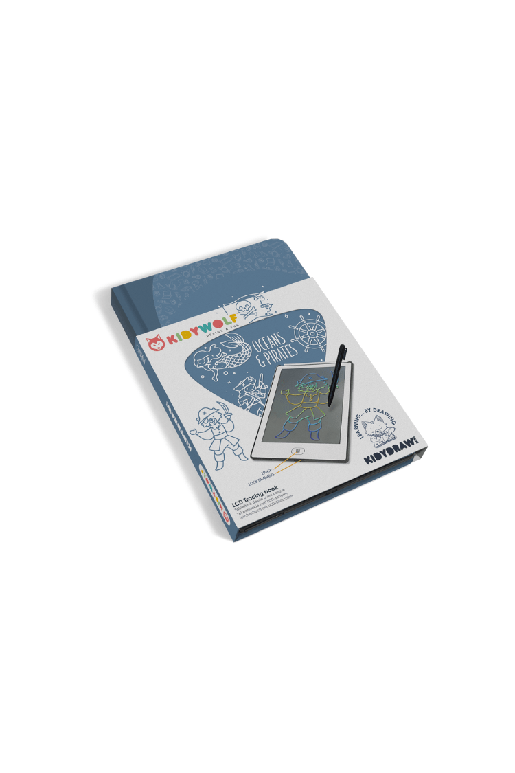 Kidywolf Kidydraw-mini portable drawing tablet - Oceans & Pirates van Kidywolf | Kids Conceptstore Le Fanfare
