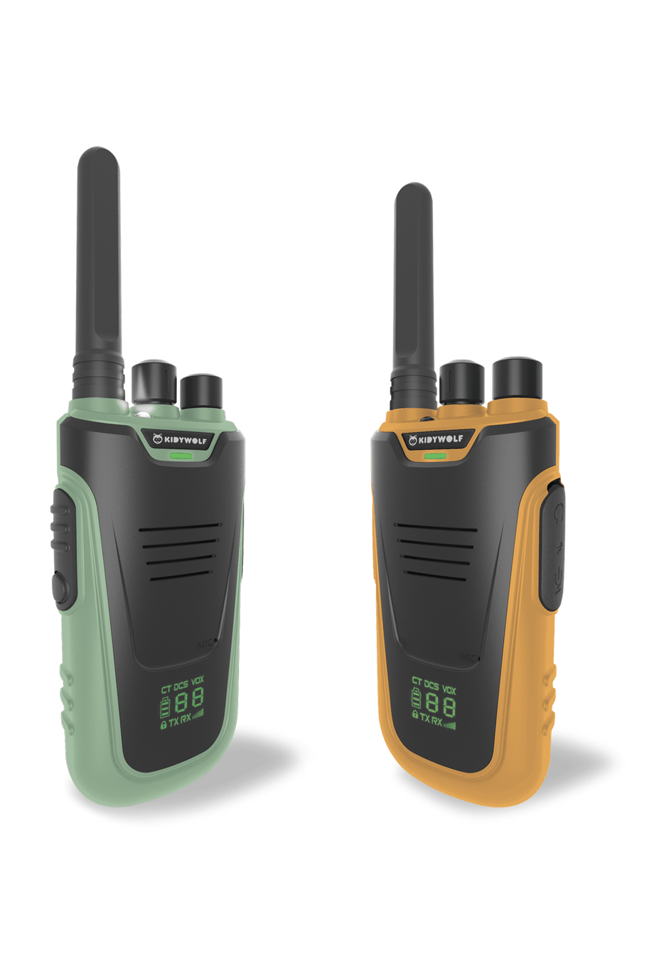Kidywolf Kidytalk - Walkie Talkies - Green-Orange van Kidywolf | Kids Conceptstore Le Fanfare