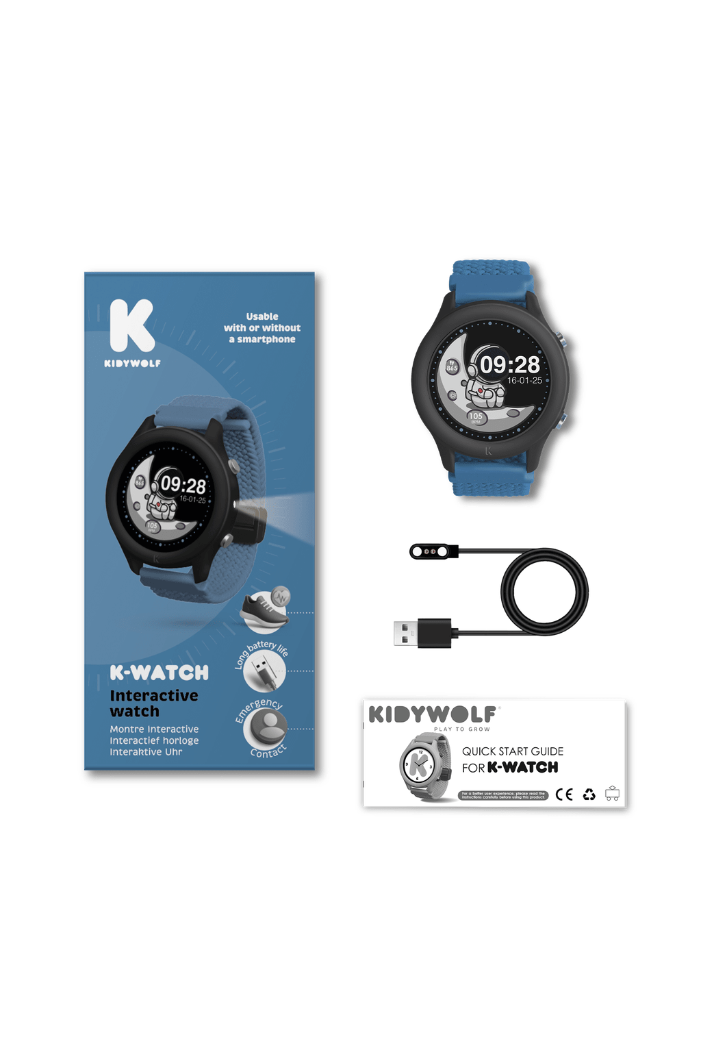 Kidywolf Kidywatch - Blue van Kidywolf | Kids Conceptstore Le Fanfare