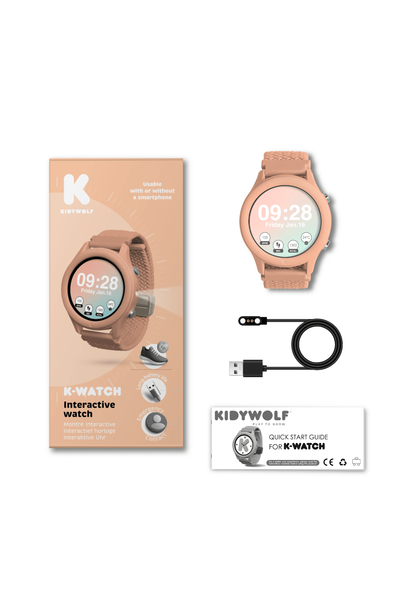 Kidywolf Kidywatch - Coral van Kidywolf | Kids Conceptstore Le Fanfare