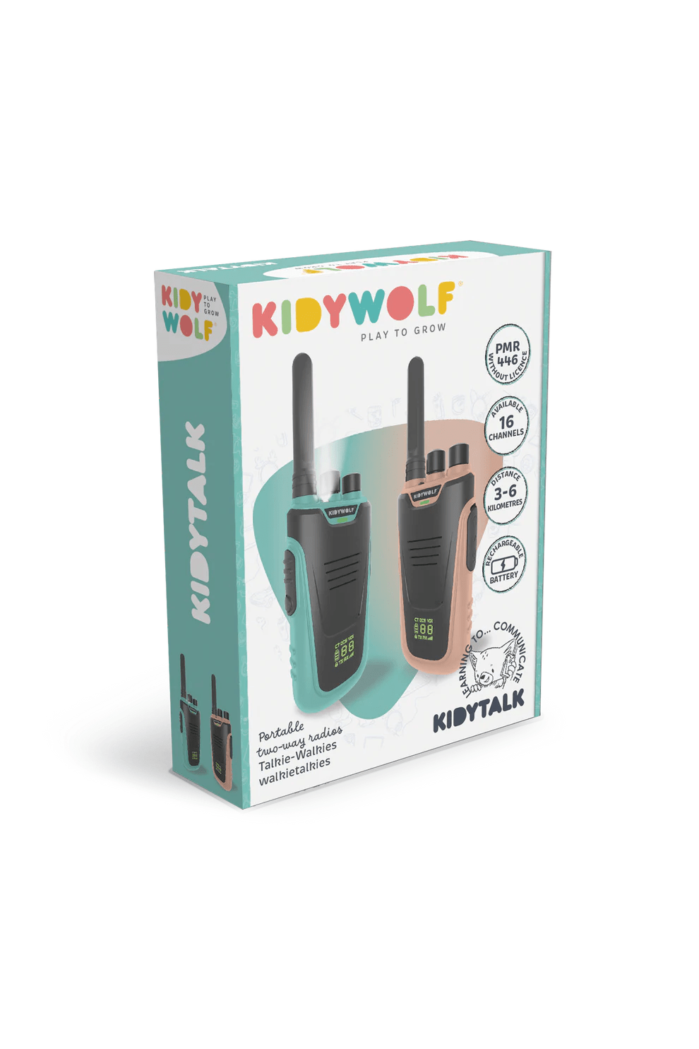 Kidywolf Walkie Talkie Roze Cyaan van Kidywolf | Kids Conceptstore Le Fanfare