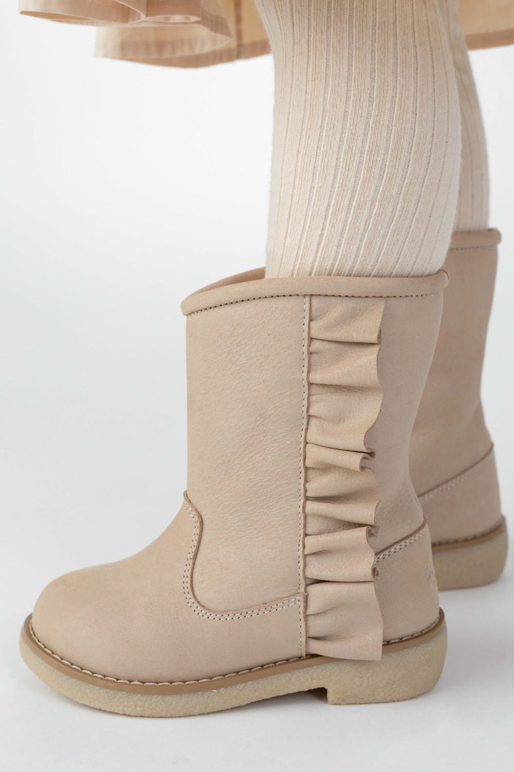 Kirsti Boots - Ivory Leather van Donsje Amsterdam | Kids Conceptstore Le Fanfare