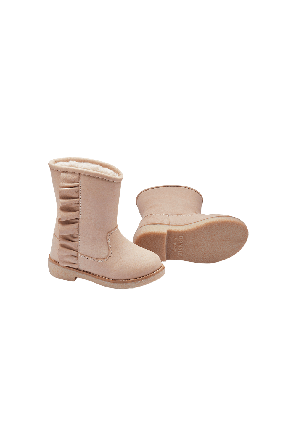 Kirsti Boots - Ivory Leather van Donsje Amsterdam | Kids Conceptstore Le Fanfare