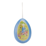 Klein blauw metalen ei - La Grande famille van Moulin Roty | Kids Conceptstore Le Fanfare