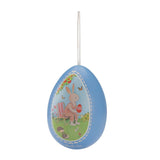 Klein blauw metalen ei - La Grande famille van Moulin Roty | Kids Conceptstore Le Fanfare