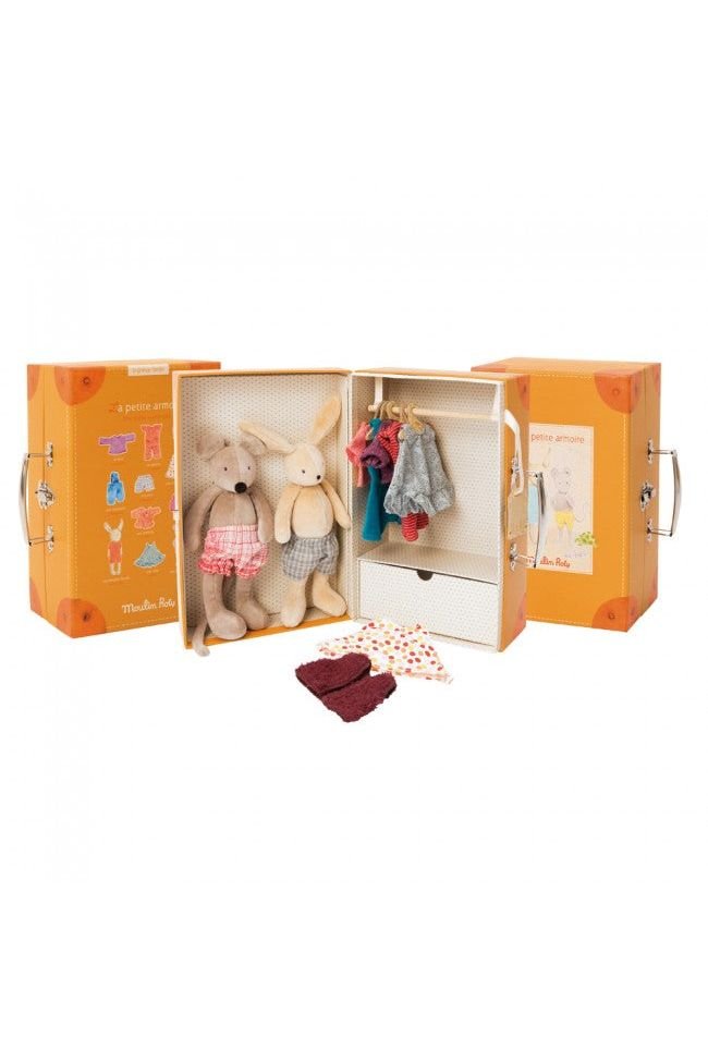 Klein Kledingkastje Koffer Le Grande Famille van Moulin Roty | Kids Conceptstore Le Fanfare