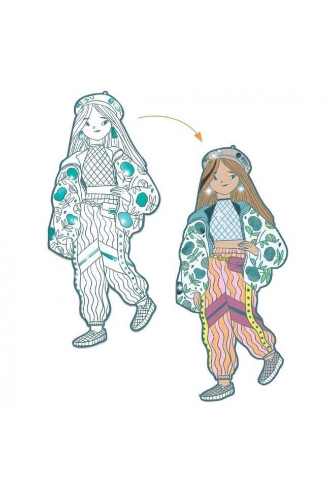 Kleurplaten Mode Angele & Vriendjes van Djeco | Kids Conceptstore Le Fanfare
