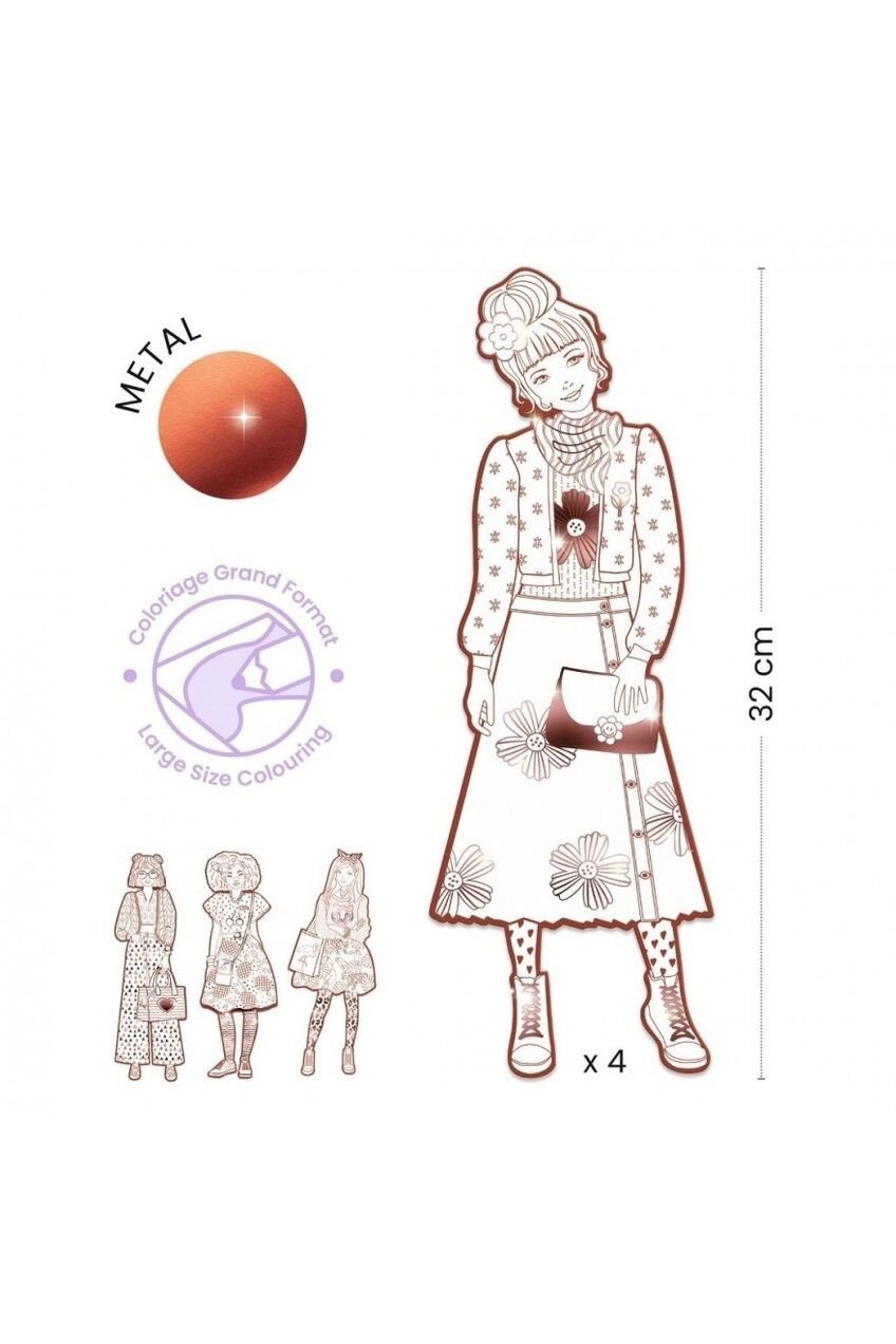 Kleurplaten Mode Nina & Vriendjes van Djeco | Kids Conceptstore Le Fanfare