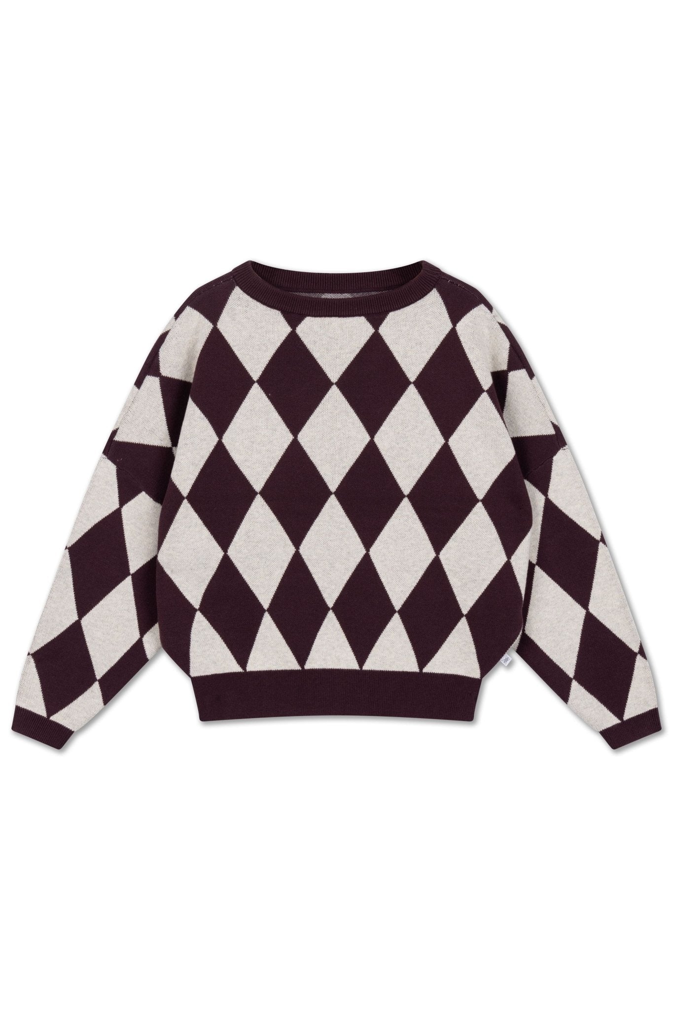 Knit slouchy sweater - Chocolate twist van Repose AMS | Kids Conceptstore Le Fanfare