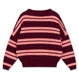 Knit slouchy sweater - Mulberry flamingo ajour van Repose AMS | Kids Conceptstore Le Fanfare