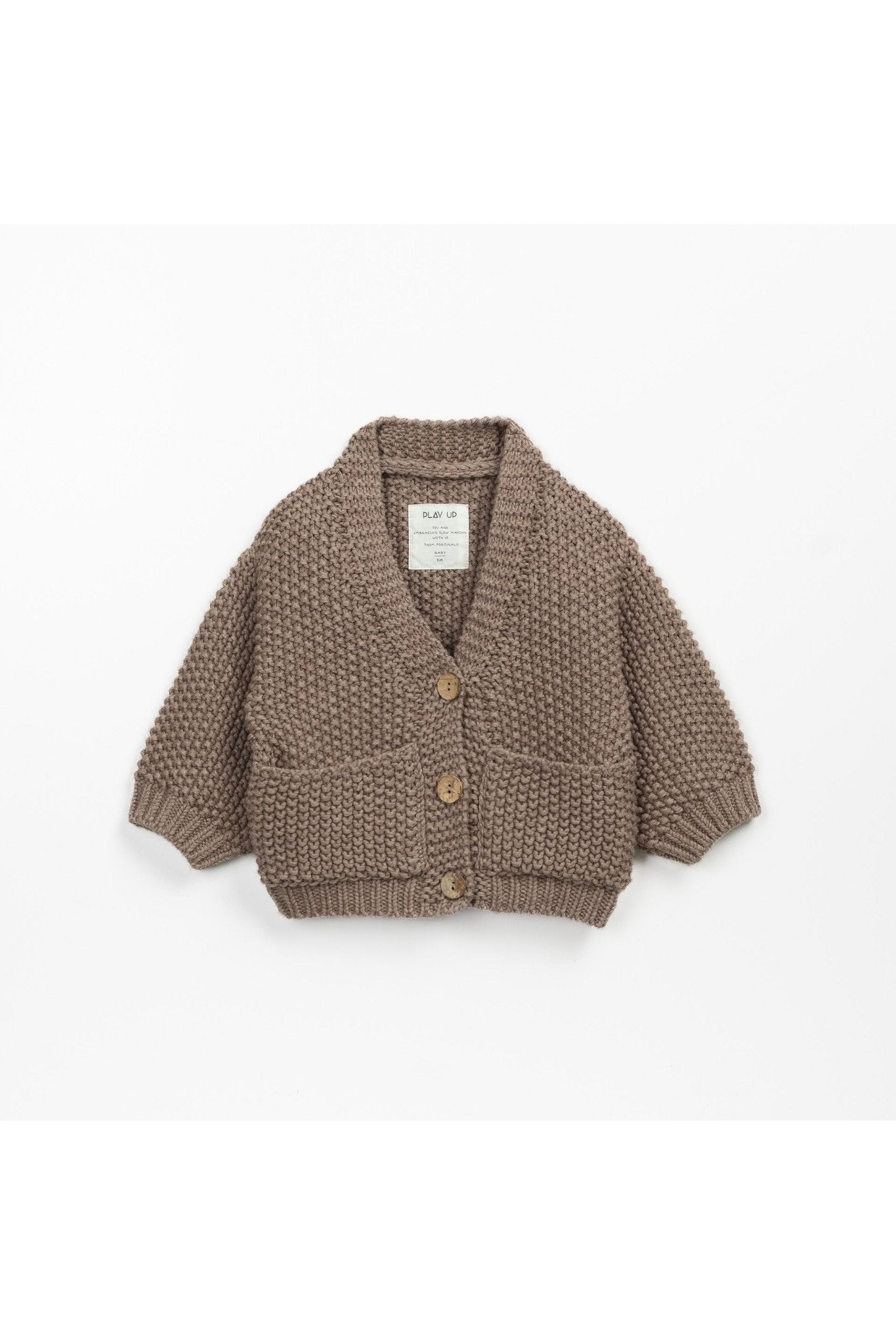 KNITTED CARDIGAN PINE van Play Up | Kids Conceptstore Le Fanfare