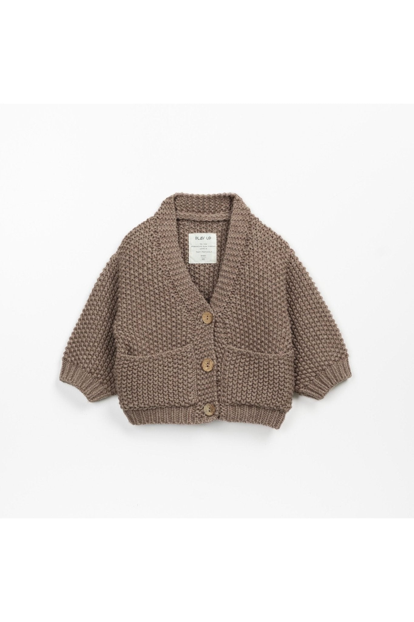 KNITTED CARDIGAN PINE van Play Up | Kids Conceptstore Le Fanfare