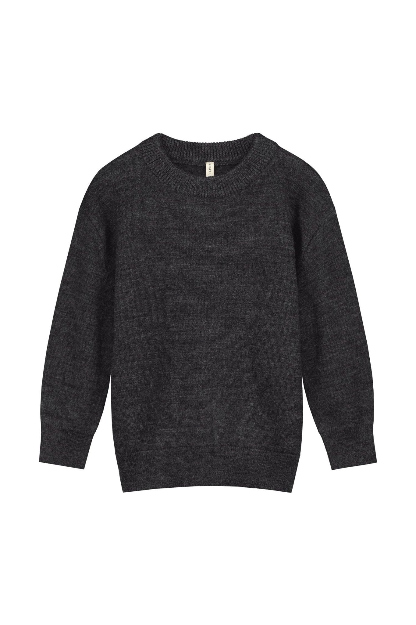 Knitted Jumper Nearly Black Melange van Gray Label | Kids Conceptstore Le Fanfare