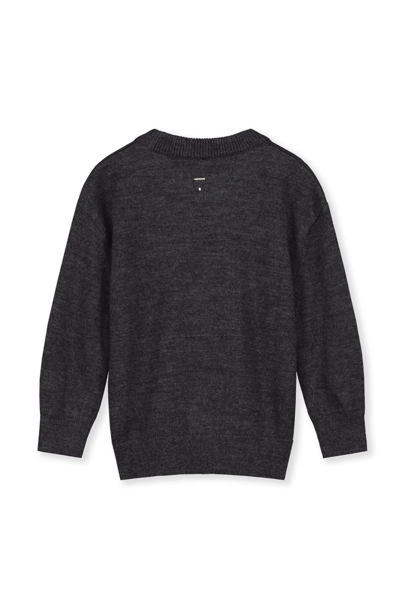 Knitted Jumper Nearly Black Melange van Gray Label | Kids Conceptstore Le Fanfare