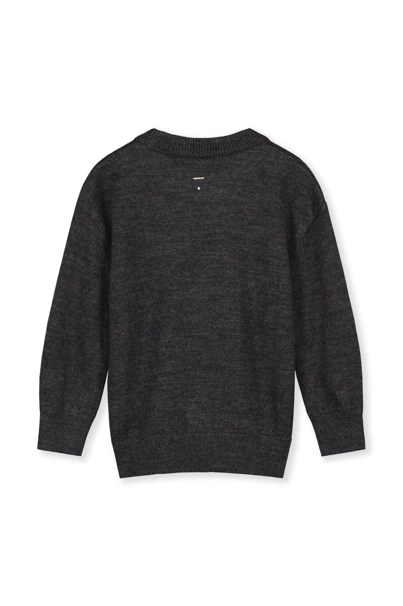 Knitted Jumper Nearly Black Melange van Gray Label | Kids Conceptstore Le Fanfare