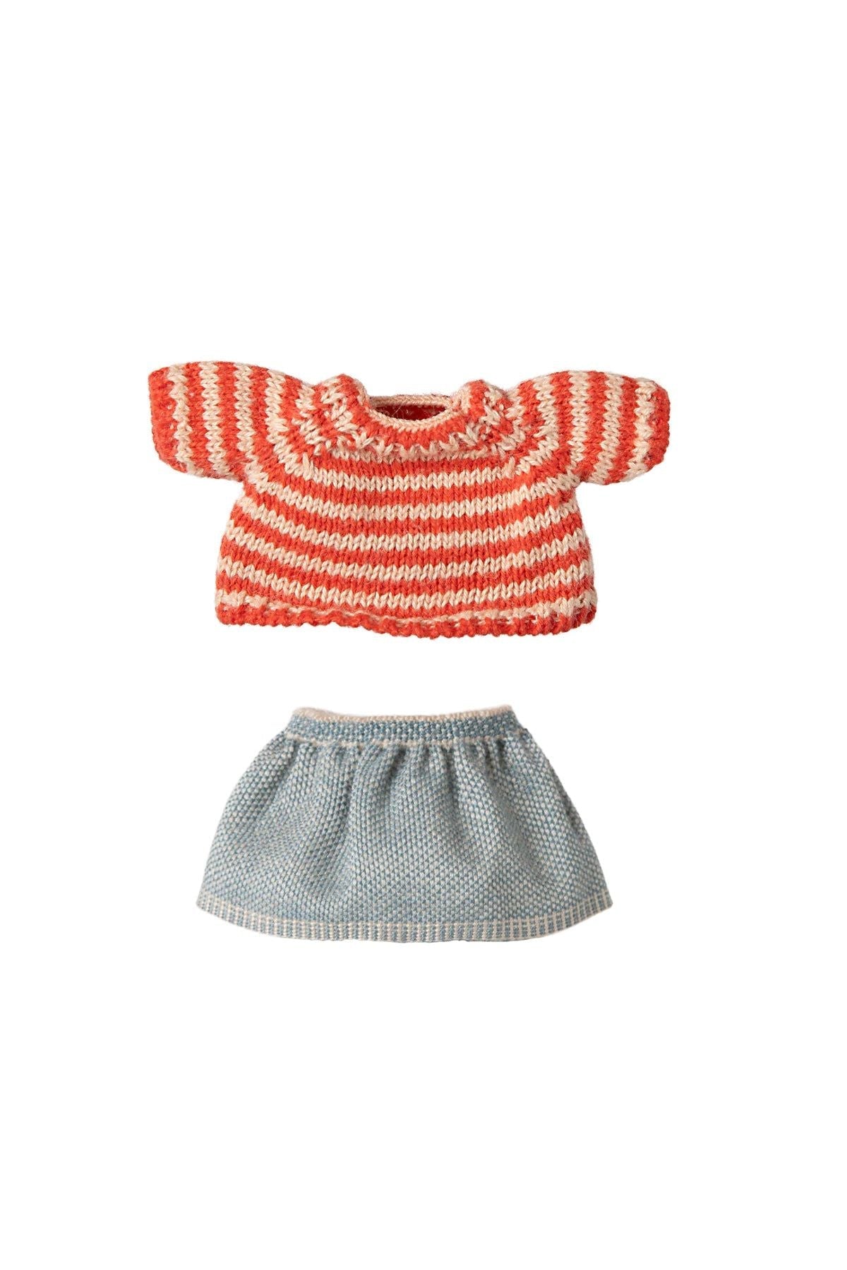 Knitted sweater and skirt, Big sister mouse van Maileg | Kids Conceptstore Le Fanfare