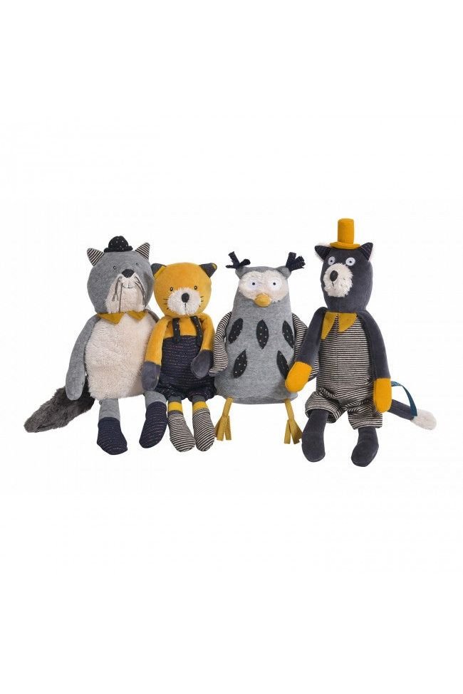 Knuffel Kat Lichtgrijs Fernand Les Moustaches van Moulin Roty | Kids Conceptstore Le Fanfare