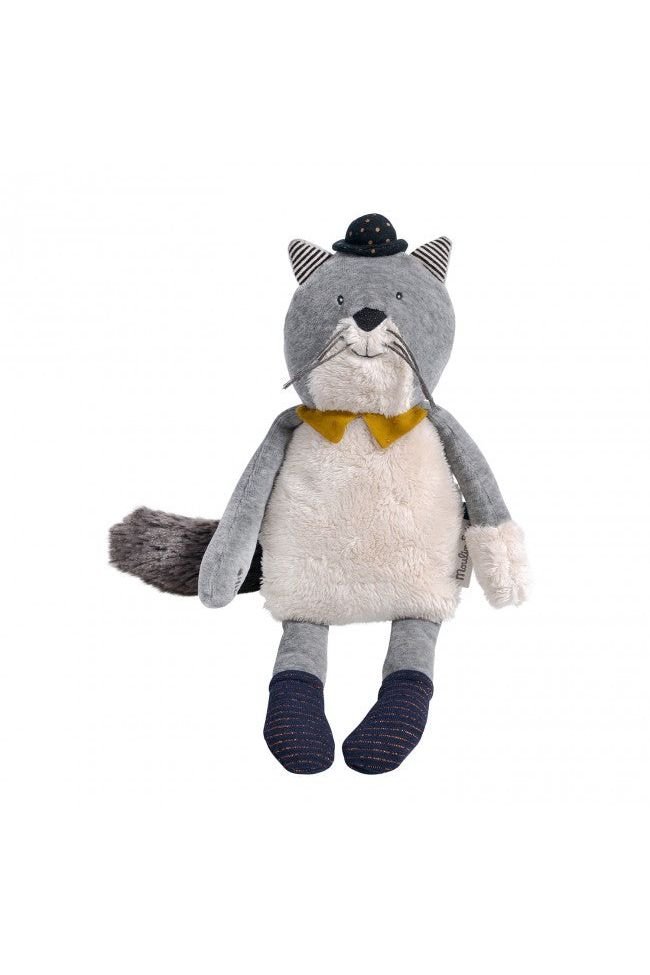Knuffel Kat Lichtgrijs Fernand Les Moustaches van Moulin Roty | Kids Conceptstore Le Fanfare